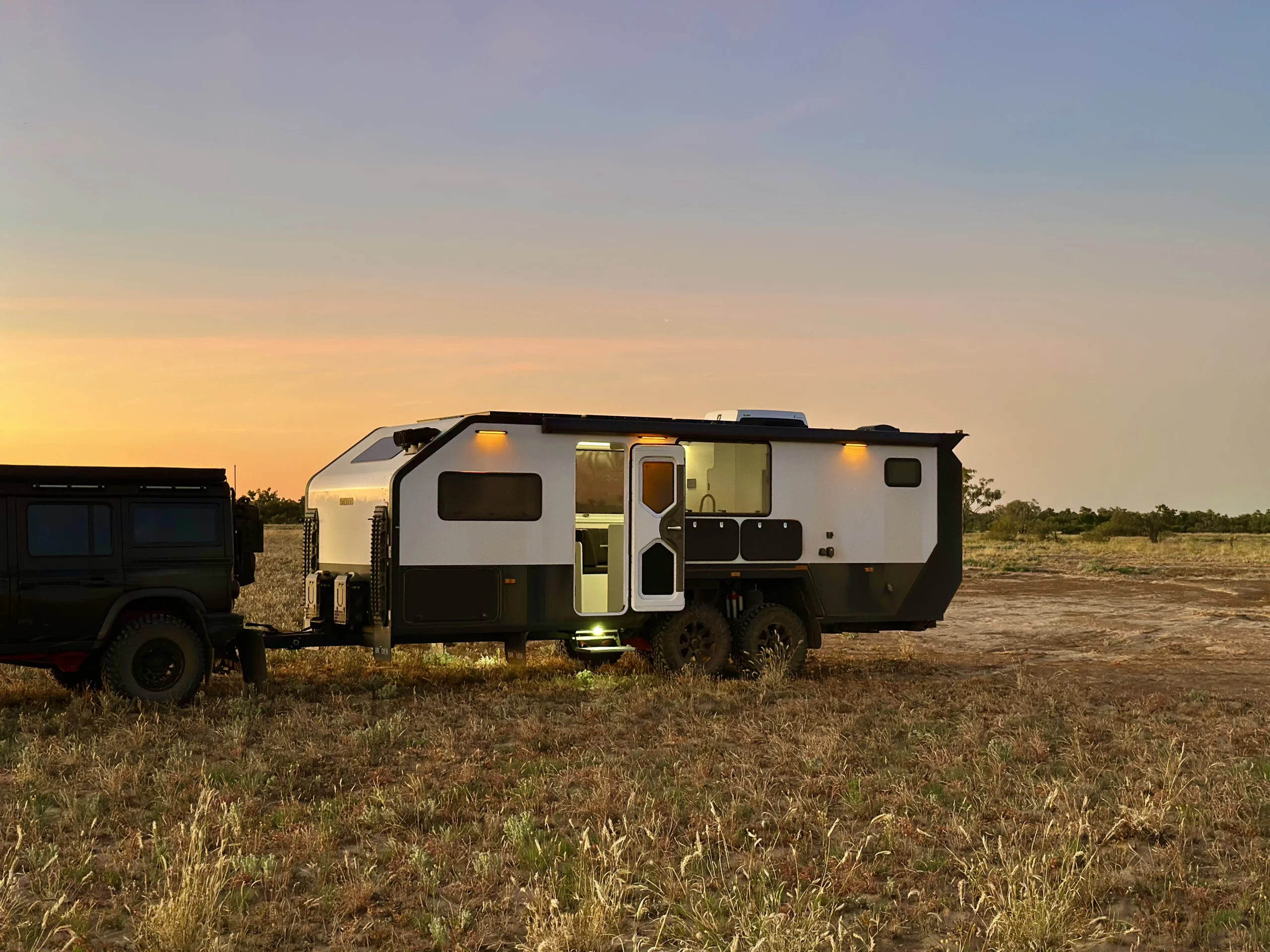 Bruder ADX-21 caravan in the outback